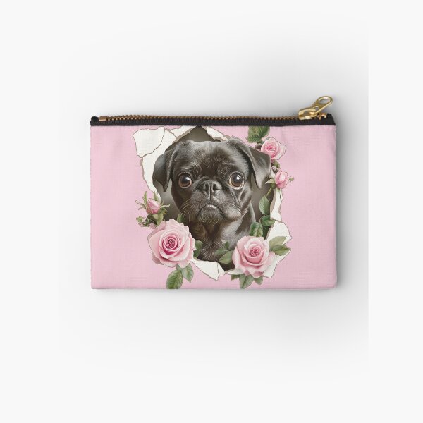 Item preview, Vintage pug flowers designed and sold by Fran Fryberg.