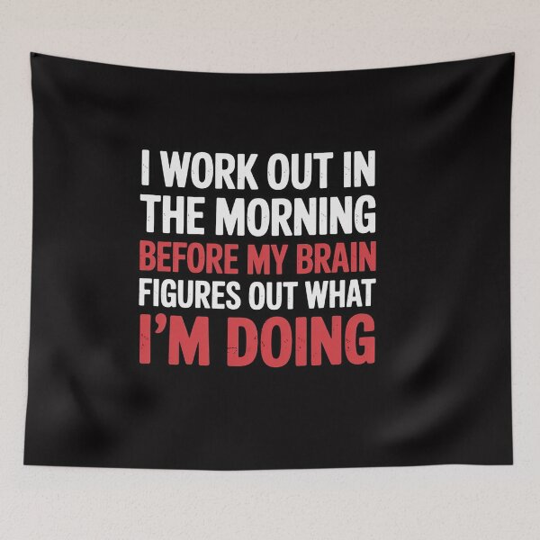 Item preview, I Workout In Morning Gym Exercise Fitness Women Men designed and sold by OlafLica.