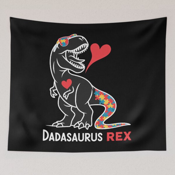 Item preview, Dadasaurus Rex Autism Awareness Proud Dad Father's Day designed and sold by ValerieRodrigue.