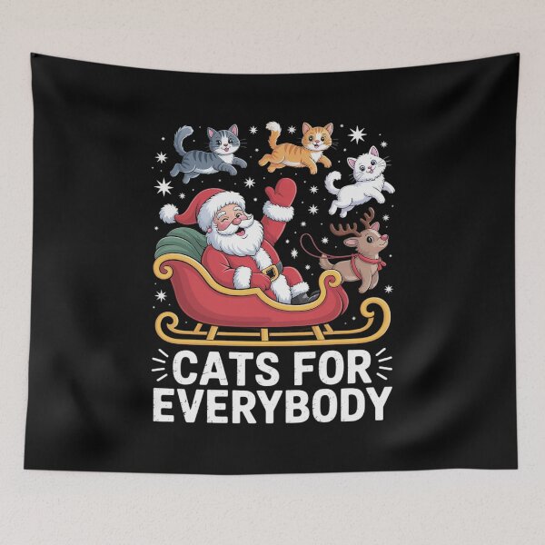 Item preview, Cats For Everybody Christmas Cat Funny Xmas  Santa designed and sold by khorbiasieno.