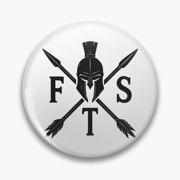 Item preview, Spartan Warrior FST Emblem - Crossed Arrows Black Logo designed and sold by Fantasy shirt.