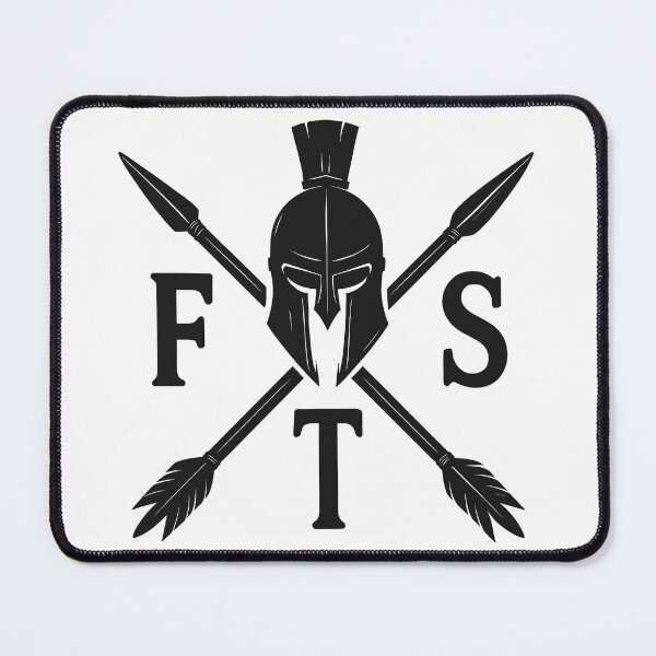 Item preview, Spartan Warrior FST Emblem - Crossed Arrows Black Logo designed and sold by Fantasy shirt.