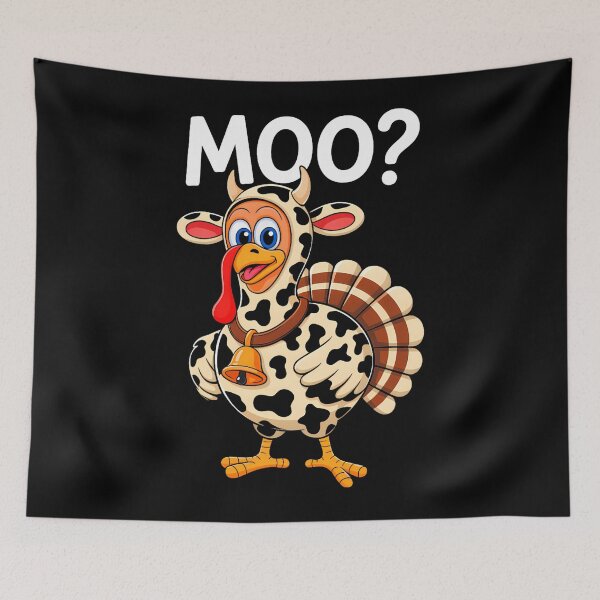 Item preview, Cow Thanksgiving Festive Day Holiday Funny 90s Turkey Moo designed and sold by rebeccathanuos.