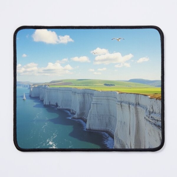 Item preview, White Cliffs of Dover England Coastal Wall Art Print designed and sold by EllDAV777.