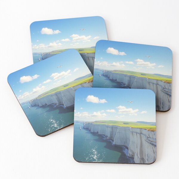 Item preview, White Cliffs of Dover England Coastal Wall Art Print designed and sold by EllDAV777.