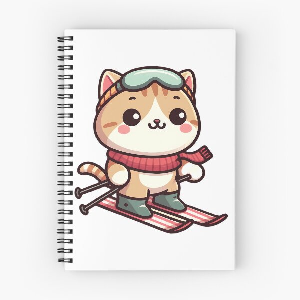 Item preview, Skiing Cat Ski Cute designed and sold by raylie-mcalpin.