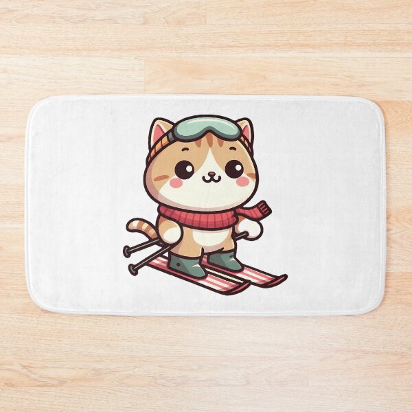 Item preview, Skiing Cat Ski Cute designed and sold by raylie-mcalpin.