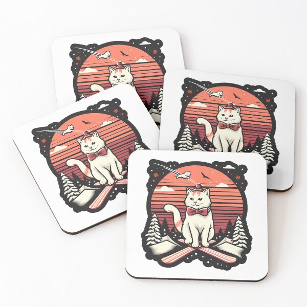 Item preview, Cat Skiing Funny Ski Cool Cat designed and sold by raylie-mcalpin.