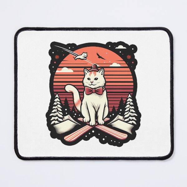 Item preview, Cat Skiing Funny Ski Cool Cat designed and sold by raylie-mcalpin.