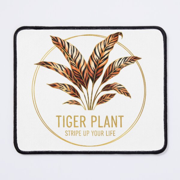 Item preview, Tiger Plant 'Stripe Up Your Life' Gold Stripe Calathea Art designed and sold by Edwin's Art Shop.