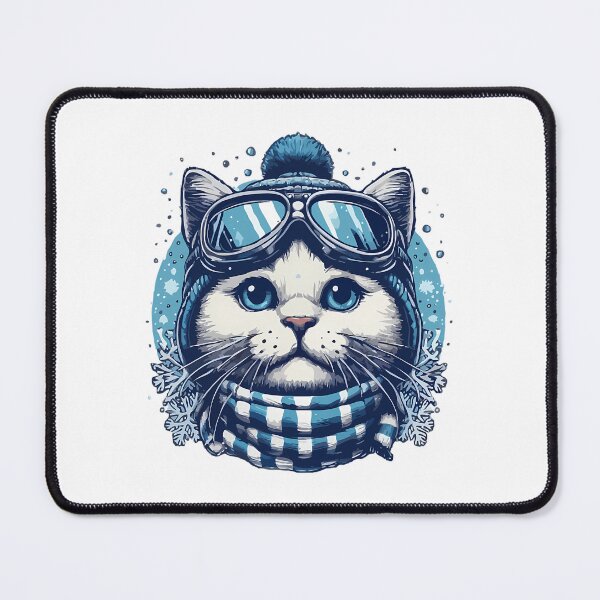 Item preview, Winter Ski Cat designed and sold by raylie-mcalpin.