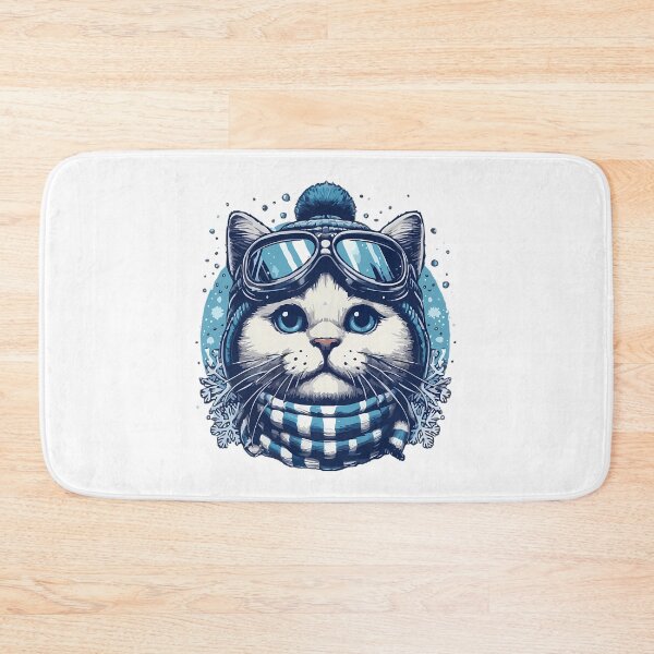 Item preview, Winter Ski Cat designed and sold by raylie-mcalpin.