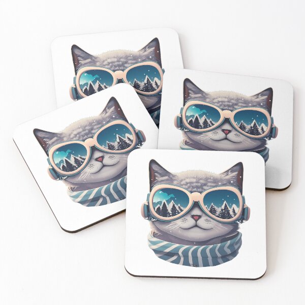 Item preview, Winter Ski Cat designed and sold by raylie-mcalpin.