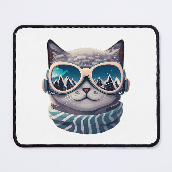 Item preview, Winter Ski Cat designed and sold by raylie-mcalpin.