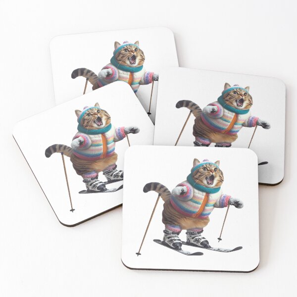 Item preview, Winter Ski Cat designed and sold by raylie-mcalpin.