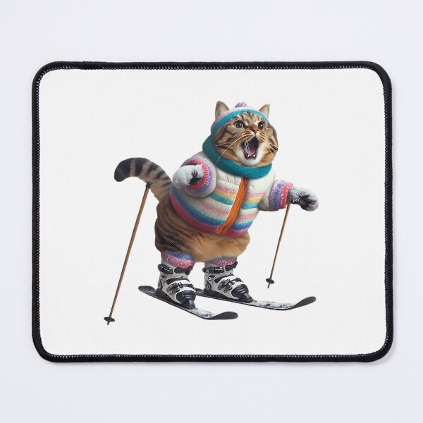 Item preview, Winter Ski Cat designed and sold by raylie-mcalpin.