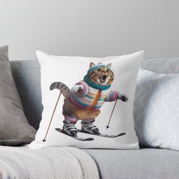 Item preview, Winter Ski Cat designed and sold by raylie-mcalpin.