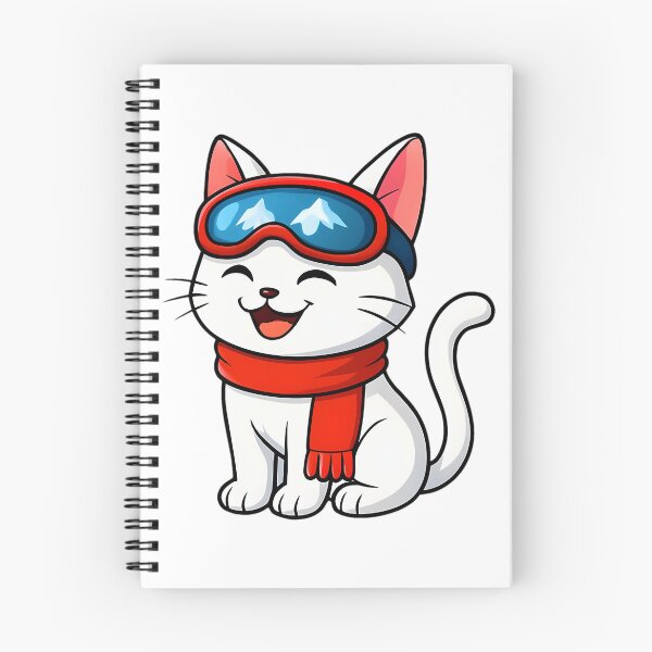 Item preview, Cat On Skis Snowy Night designed and sold by raylie-mcalpin.