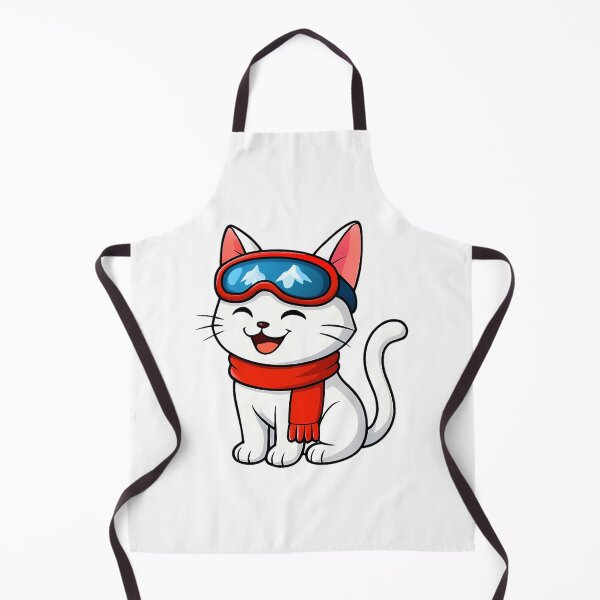 Item preview, Cat On Skis Snowy Night designed and sold by raylie-mcalpin.