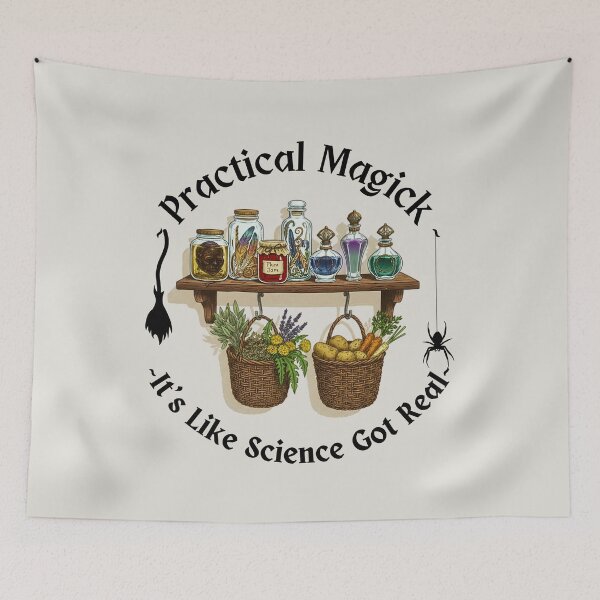 Item preview, Practical Magick – Witchy Potion Shelf & Science Meme Design designed and sold by headpossum.