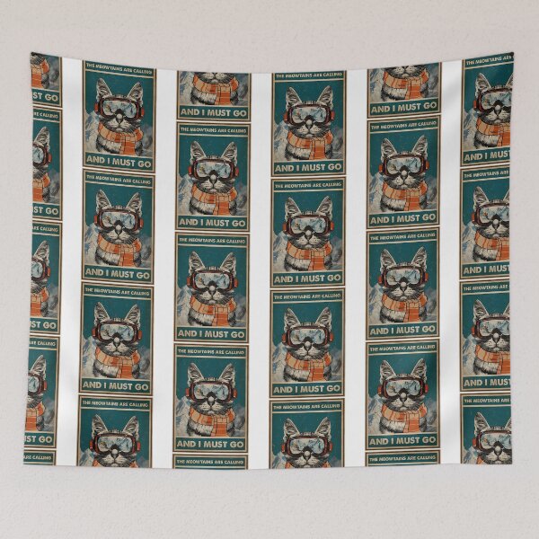 Item preview, Skiing The Meowtains Are Calling And I Must Go Cat designed and sold by raylie-mcalpin.