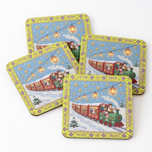 Item preview, Romanian Christmas Folk Embroidery Train designed and sold by Maximilianos.
