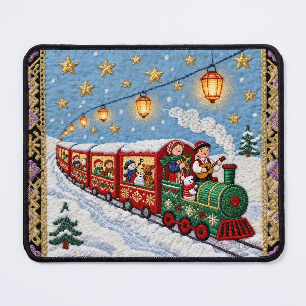 Item preview, Romanian Christmas Folk Embroidery Train designed and sold by Maximilianos.