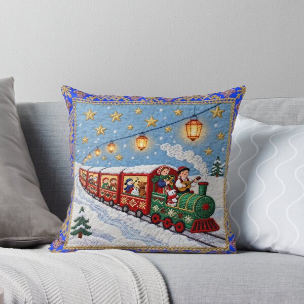 Item preview, Romanian Christmas Folk Embroidery Train designed and sold by Maximilianos.