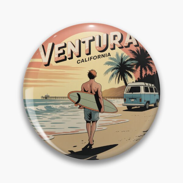 Item preview, Ventura California Retro Surf Coast Design designed and sold by CircinusStore.