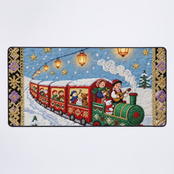 Item preview, Romanian Christmas Folk Embroidery Train designed and sold by Maximilianos.