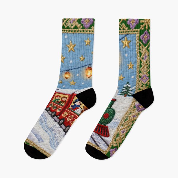 Item preview, Romanian Christmas Folk Embroidery Train designed and sold by Maximilianos.