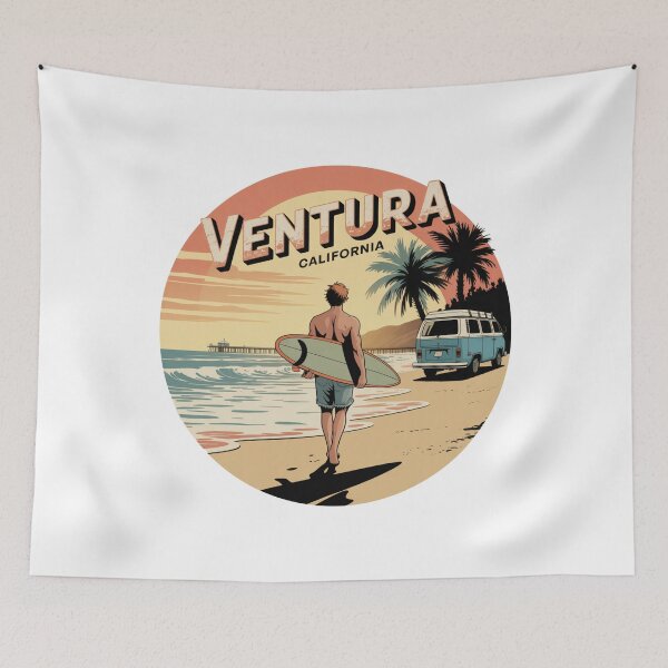 Item preview, Ventura California Retro Surf Coast Design designed and sold by CircinusStore.