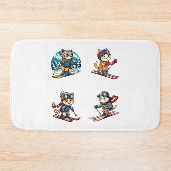 Item preview, Skiing Cat Winter Sports Funny Kitten Pack designed and sold by raylie-mcalpin.