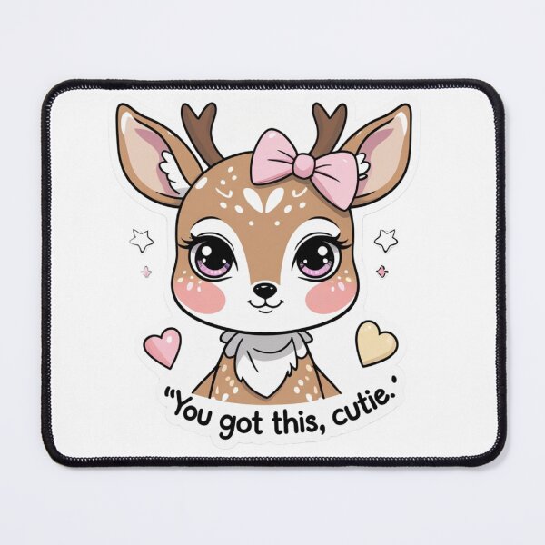 Item preview, Cute Fawn With Bow Inspiring Kawaii Sticker designed and sold by Trueways.