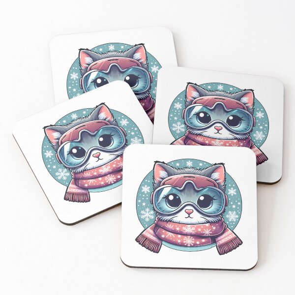 Item preview, Skiing Cat Winter Sports Funny Kitten Pack designed and sold by raylie-mcalpin.