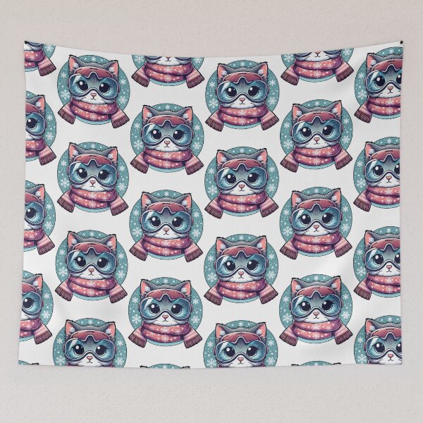 Item preview, Skiing Cat Winter Sports Funny Kitten Pack designed and sold by raylie-mcalpin.