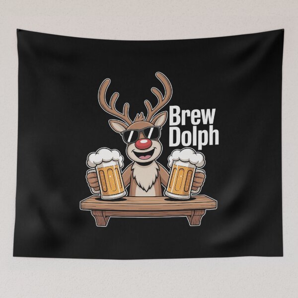 Item preview, Brew Dolph Funny Rudolph Christmas Holiday designed and sold by khorbiasieno.