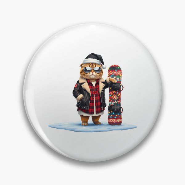 Item preview, Cool Snowboarding Cat designed and sold by raylie-mcalpin.