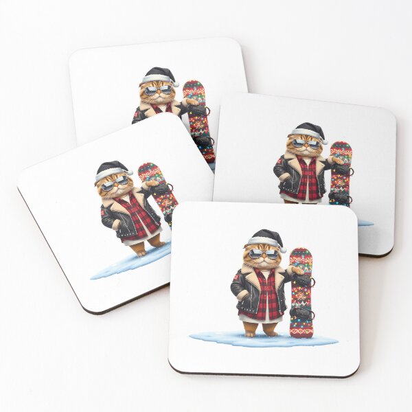 Item preview, Cool Snowboarding Cat designed and sold by raylie-mcalpin.
