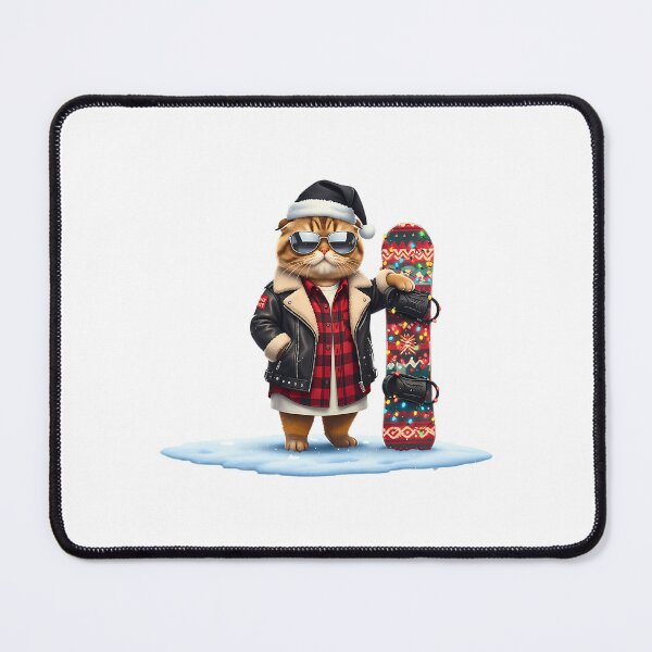 Item preview, Cool Snowboarding Cat designed and sold by raylie-mcalpin.