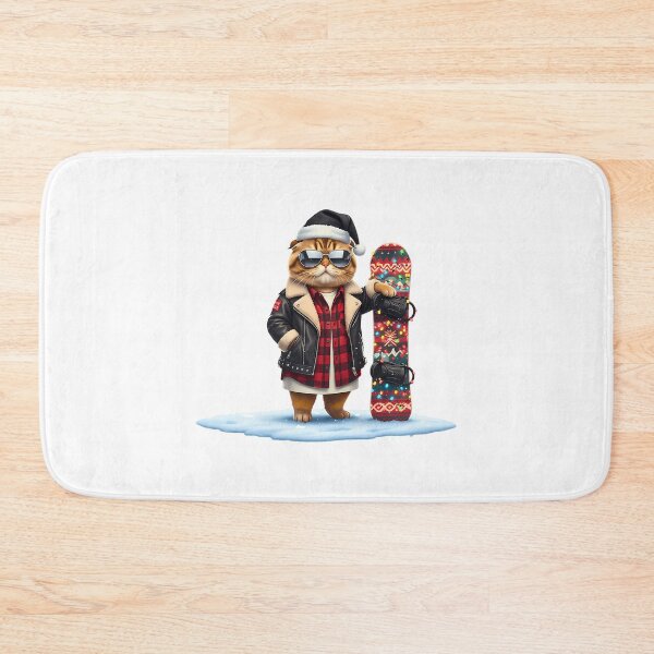 Item preview, Cool Snowboarding Cat designed and sold by raylie-mcalpin.