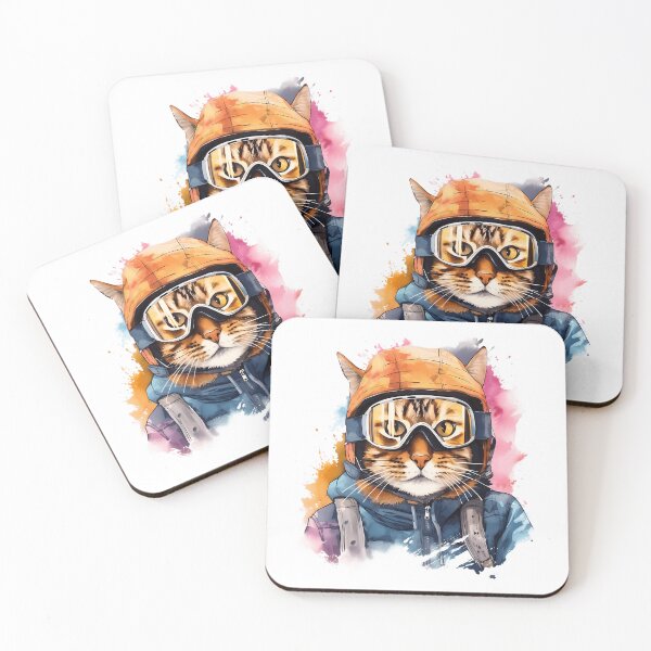 Item preview, Ski Cat In Ski Googles designed and sold by raylie-mcalpin.