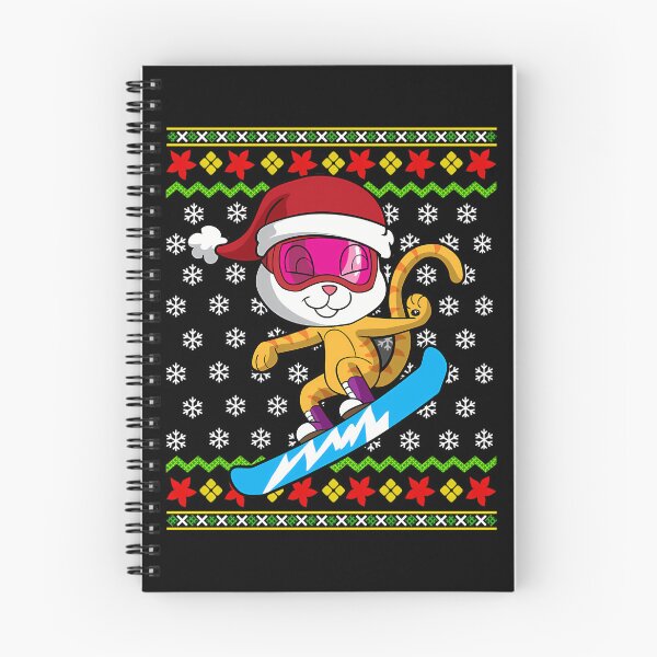 Item preview, Cat Snowboarding Ugly Christmas designed and sold by raylie-mcalpin.