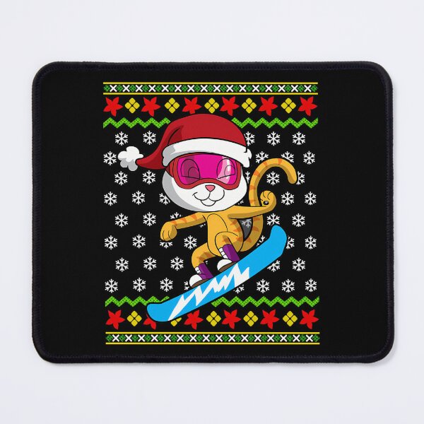 Item preview, Cat Snowboarding Ugly Christmas designed and sold by raylie-mcalpin.