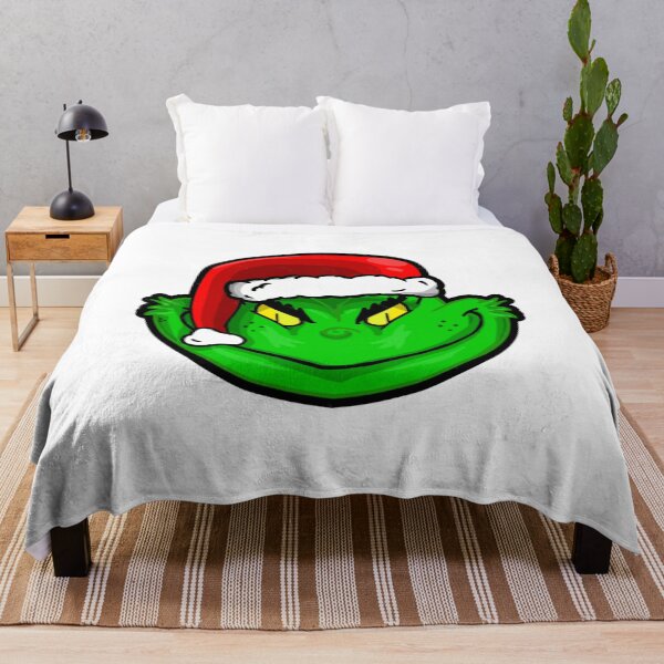 Item preview, Grinch Santa Face – Mischievous Green Christmas Cartoon Design designed and sold by juniaheneili.