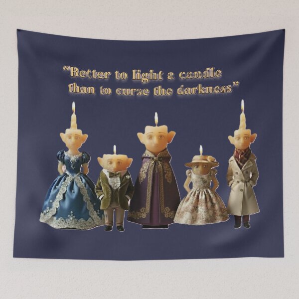 Item preview, Candle Family with Inspirational Quote – Better to Light a Candle designed and sold by DroolWorthyUS.