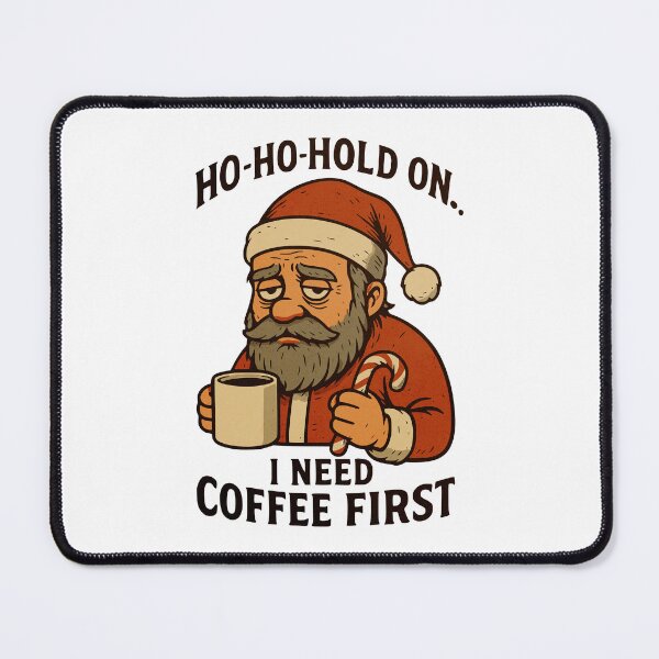 Item preview, Tired Santa Claus with coffee designed and sold by Dennis' Creative Corner.