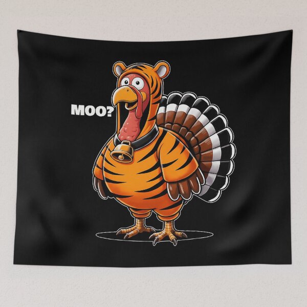 Item preview, Turkey Holiday Funny Cow Thanksgiving Day 90s Moo Festive designed and sold by rebeccathanuos.