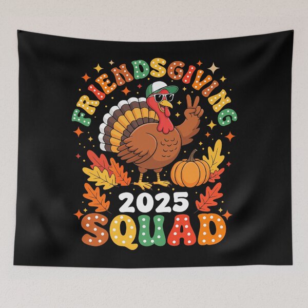 Item preview, Humor Friends 90s Party Turkey Friendsgiving Thankful Squad designed and sold by Daleburuling.