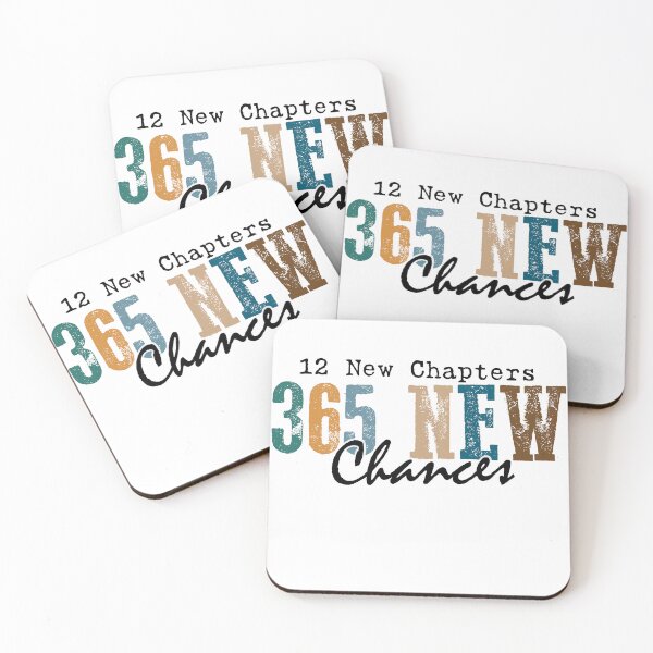 Item preview, 365 New Chances Motivational Typography Design – New Year Inspiration Quote designed and sold by BayyoullDesigns.